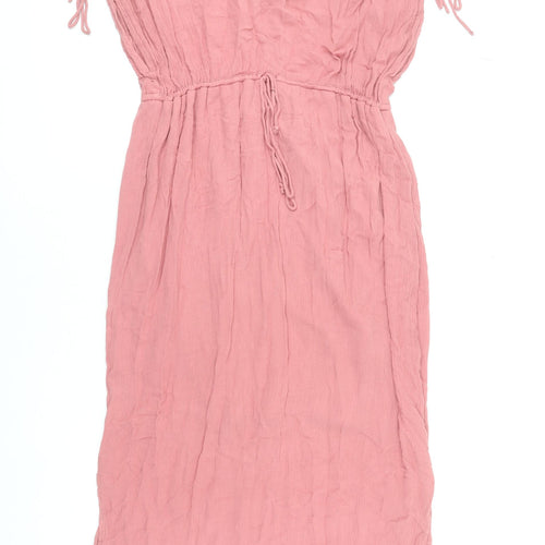 River Island Women’s Pink Viscose Midi Kaftan Dress Size 10