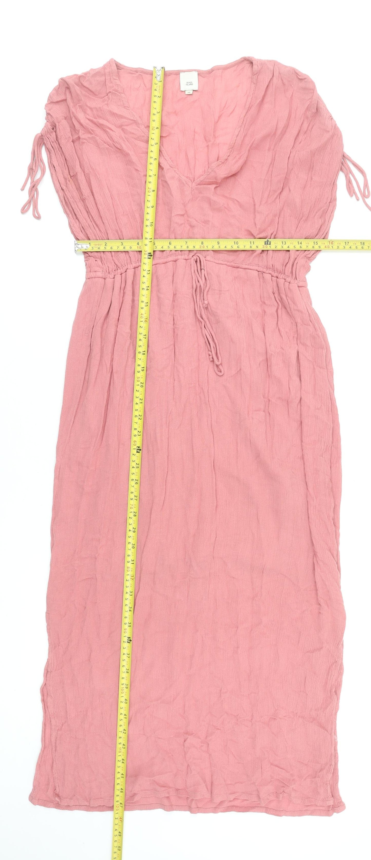 River Island Women’s Pink Viscose Midi Kaftan Dress Size 10
