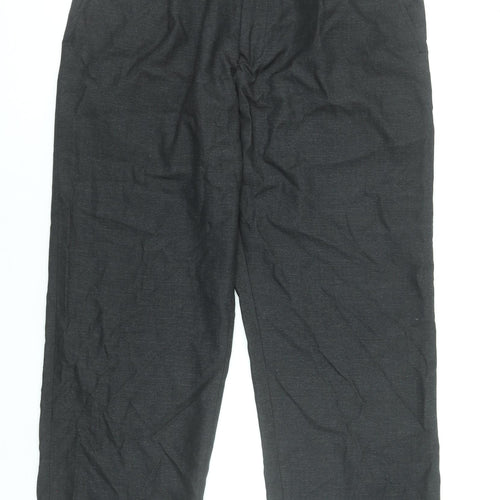 St Bernard Men’s Black Regular Fit Pleated Trousers 34W 29L