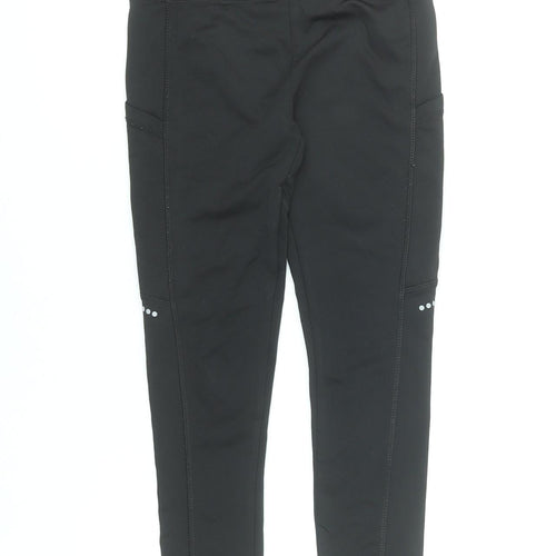Dunnes Stores Girls Black Activewear Leggings 7-8 Years Stretch Sportswear