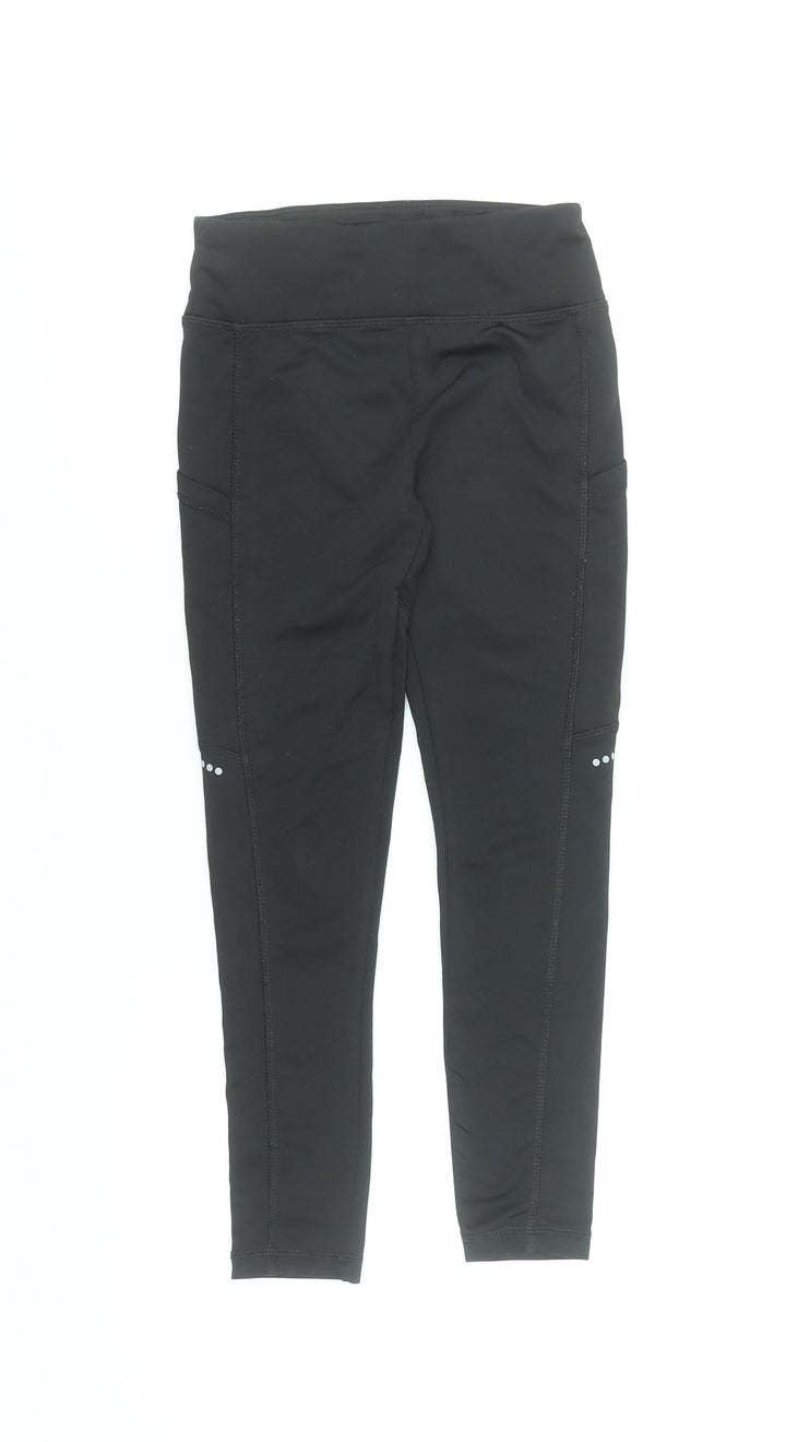 Dunnes Stores Girls Black Activewear Leggings 7-8 Years Stretch Sportswear