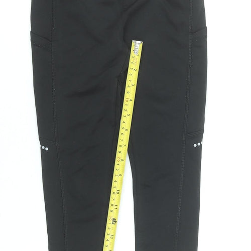 Dunnes Stores Girls Black Activewear Leggings 7-8 Years Stretch Sportswear
