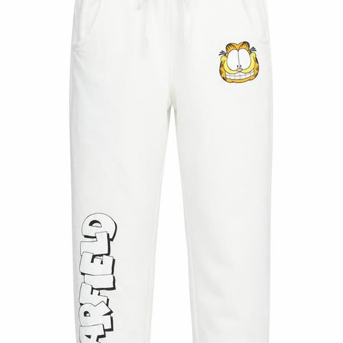 Garfield White Girls Sweatpants 8-9 Years Cotton Blend Joggers