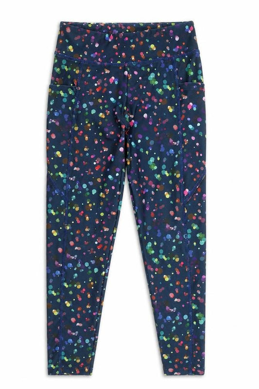 Front view of Leigh Tucker Willow girls’ multicoloured 7-8 years ankle active leggings