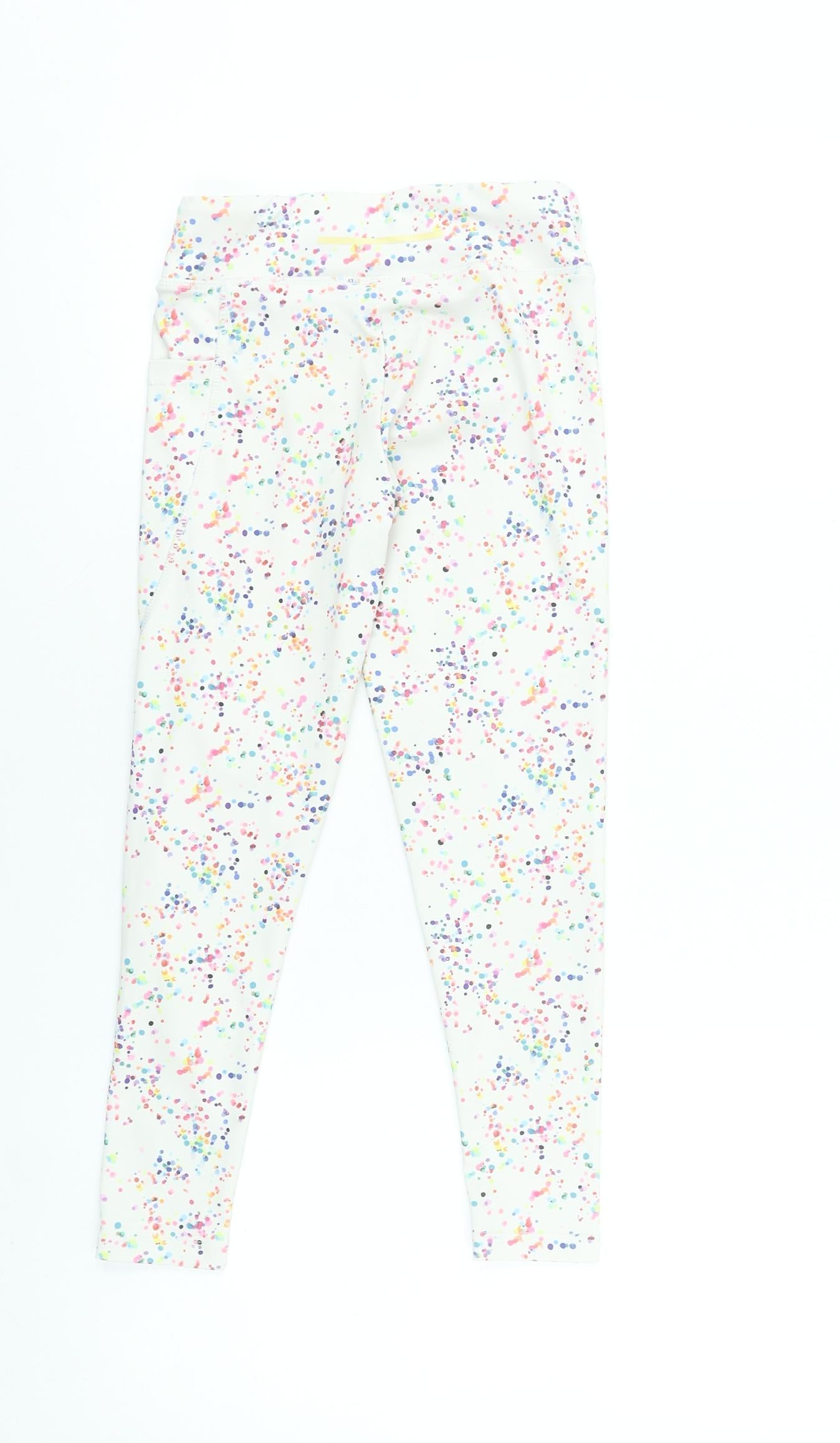 Leigh Tucker Willow Girls Multicoloured Leggings 7-8 Years Slim Fit Activewear