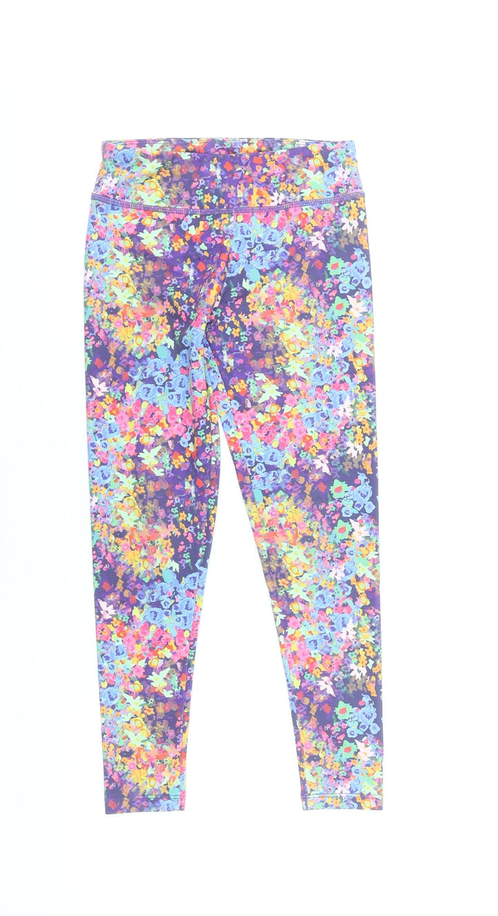 Leigh Tucker Willow Girls Multicoloured Floral Leggings 7-8 Years Slim Fit