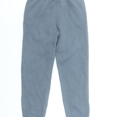 Disney Stitch Girls Grey Jogger Sweatpants 7-8 Years Cotton Blend Casual