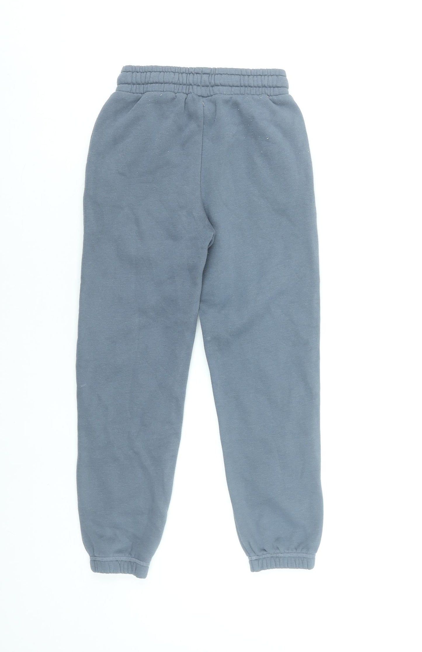 Disney Stitch Girls Grey Jogger Sweatpants 7-8 Years Cotton Blend Casual