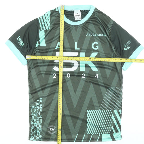 RVI Sports Mens Green Running 5K 2024 T-Shirt Size M Activewear Top