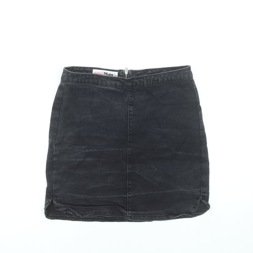 Supré Women’s Black Denim Pencil Skirt Size 12 Stretch Zip Casual