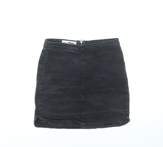 Supré Women’s Black Denim Pencil Skirt Size 12 Stretch Zip Casual