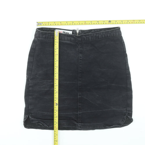 Supré Women’s Black Denim Pencil Skirt Size 12 Stretch Zip Casual