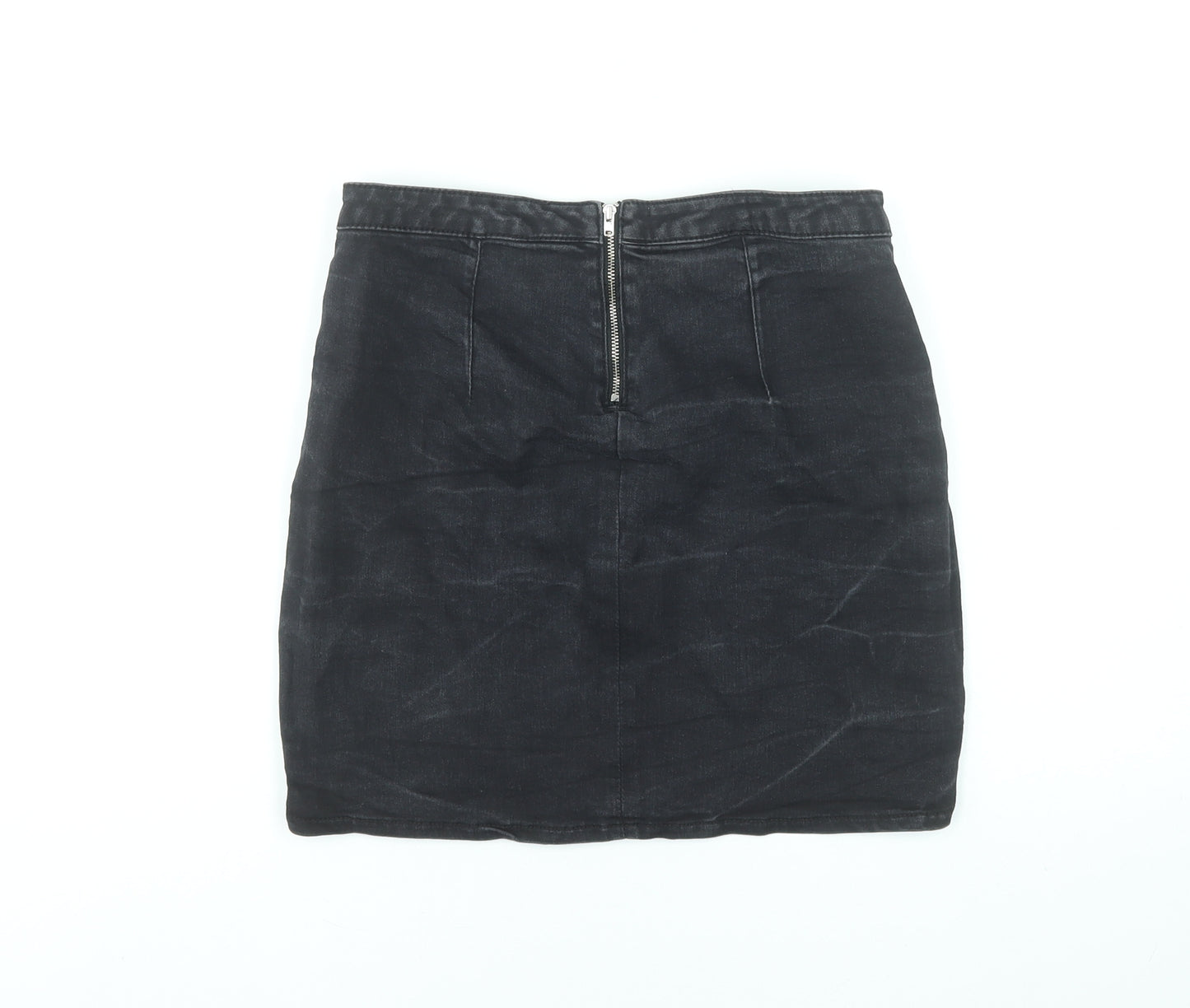 Supré Women’s Black Denim Pencil Skirt Size 12 Stretch Zip Casual