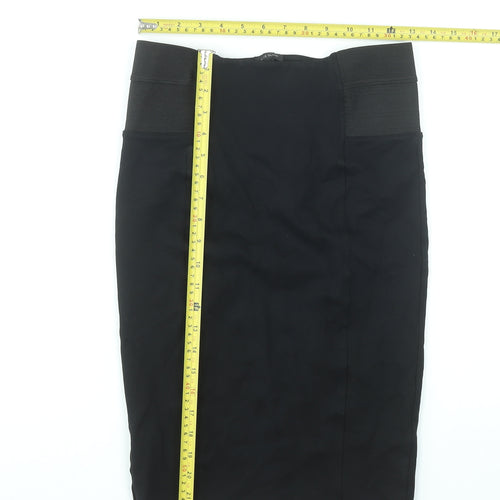 River Island Women Black Pencil Stretch Skirt Size 10