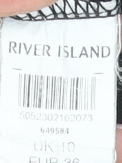 River Island Women Black Pencil Stretch Skirt Size 10