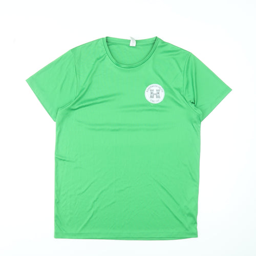Roly Men's Green Short Sleeve Sports T-Shirt, Size M, Moisture Wicking