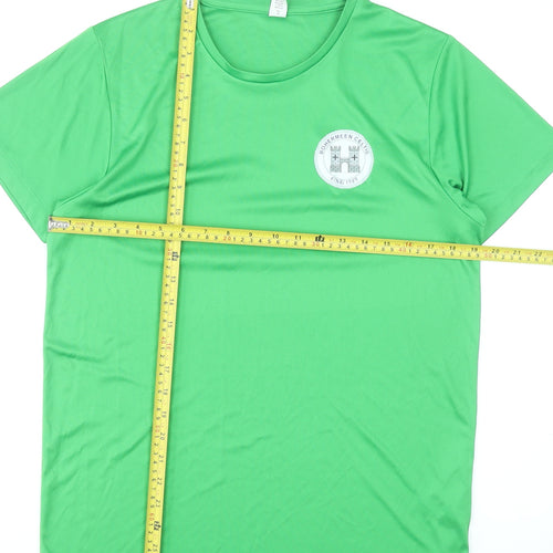 Roly Men's Green Short Sleeve Sports T-Shirt, Size M, Moisture Wicking