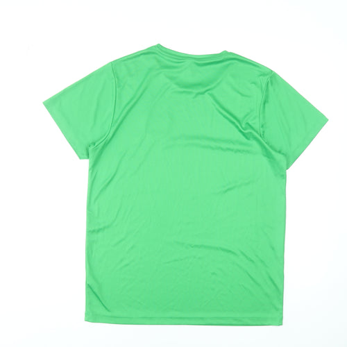 Roly Men's Green Short Sleeve Sports T-Shirt, Size M, Moisture Wicking