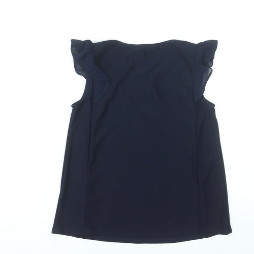 Atmosphere Women's Navy Blue Sleeveless Blouse UK 8 Lace Detail