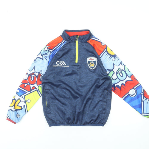 McKeever Boys Blue 2 Years Sports 1/4 Zip Graphic Sweatshirt