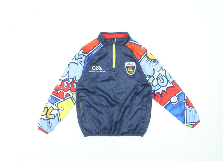 McKeever Boys Blue 2 Years Sports 1/4 Zip Graphic Sweatshirt