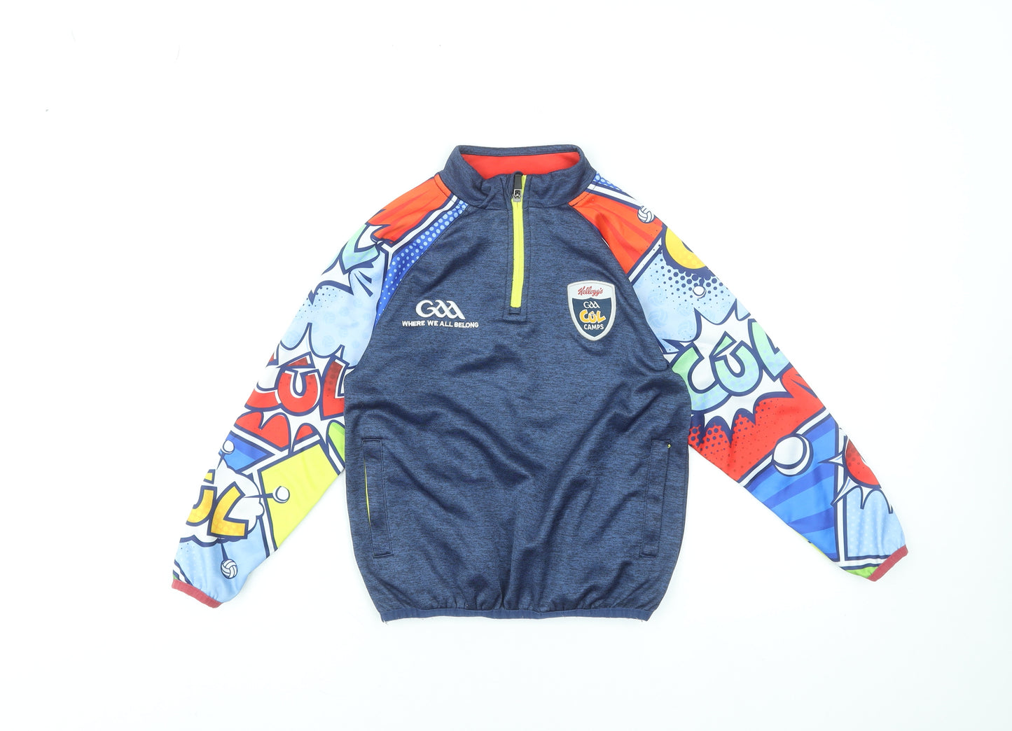McKeever Boys Blue 2 Years Sports 1/4 Zip Graphic Sweatshirt