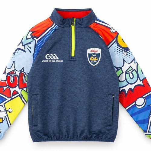 McKeever Boys Blue 2 Years Sports 1/4 Zip Graphic Sweatshirt