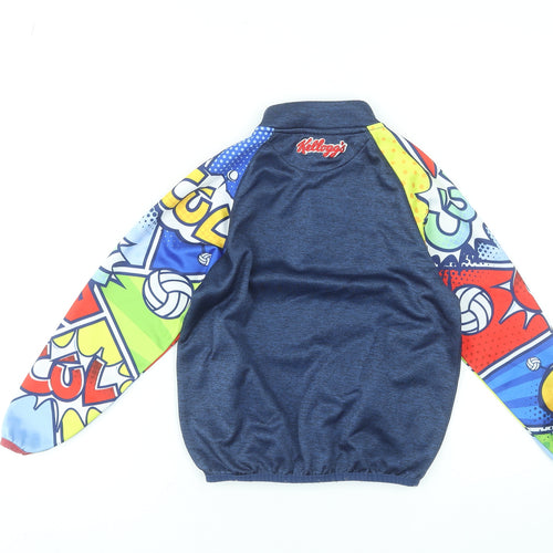 McKeever Boys Blue 2 Years Sports 1/4 Zip Graphic Sweatshirt