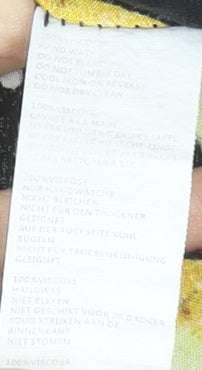 Boohoo Tall Lemon Print Polka Dot Playsuit UK 14 Black Viscose