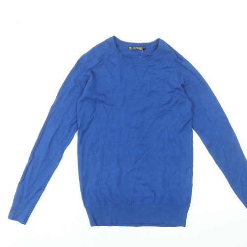 Dunnes Stores Women’s Blue Crew Neck Viscose Knit Jumper Size S