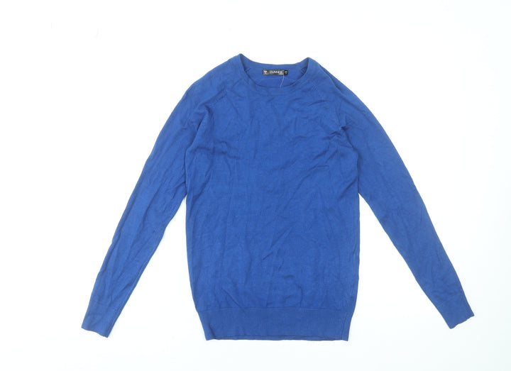 Dunnes Stores Women’s Blue Crew Neck Viscose Knit Jumper Size S