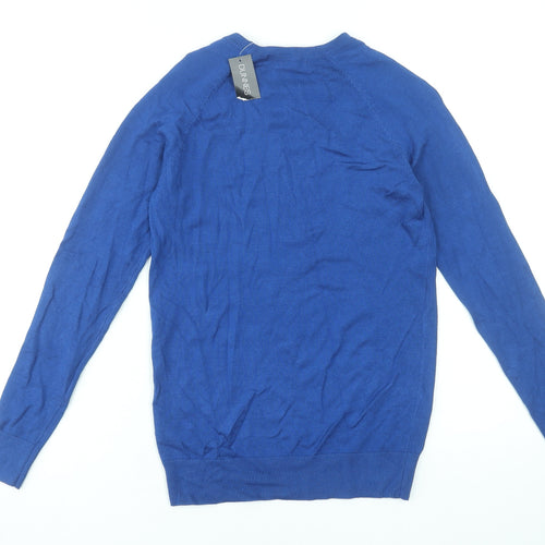 Dunnes Stores Women’s Blue Crew Neck Viscose Knit Jumper Size S