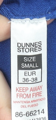 Dunnes Stores Women’s Blue Crew Neck Viscose Knit Jumper Size S