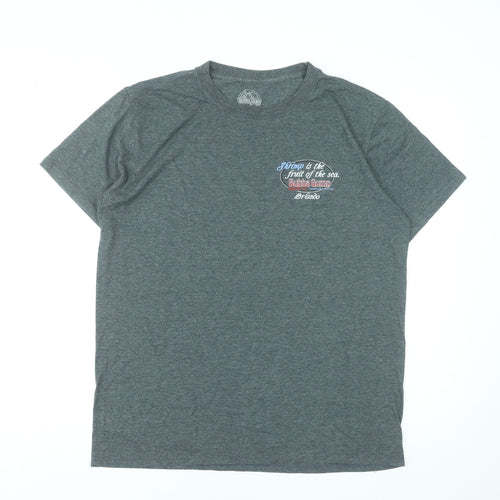 Bubba Gump Shrimp Co. Men’s Grey Graphic T-Shirt Size L Movie Tee