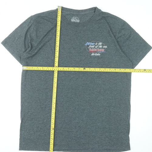 Bubba Gump Shrimp Co. Men’s Grey Graphic T-Shirt Size L Movie Tee