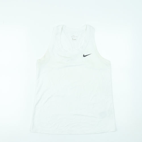 Nike Women's White Dri-Fit Racerback Tank Top Size S Activewear