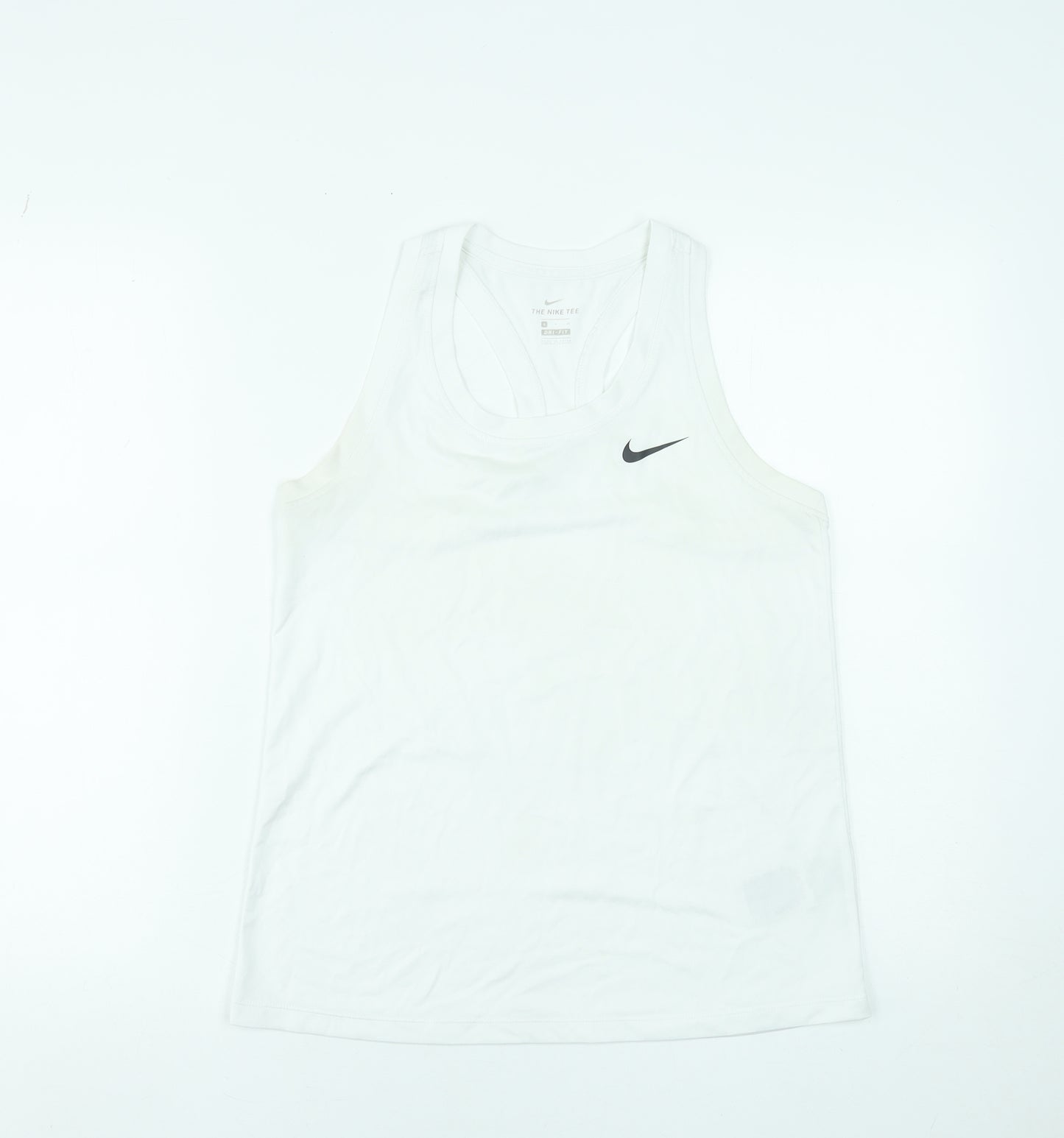 Nike Women's White Dri-Fit Racerback Tank Top Size S Activewear
