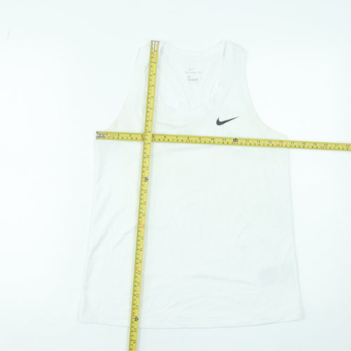 Nike Women's White Dri-Fit Racerback Tank Top Size S Activewear