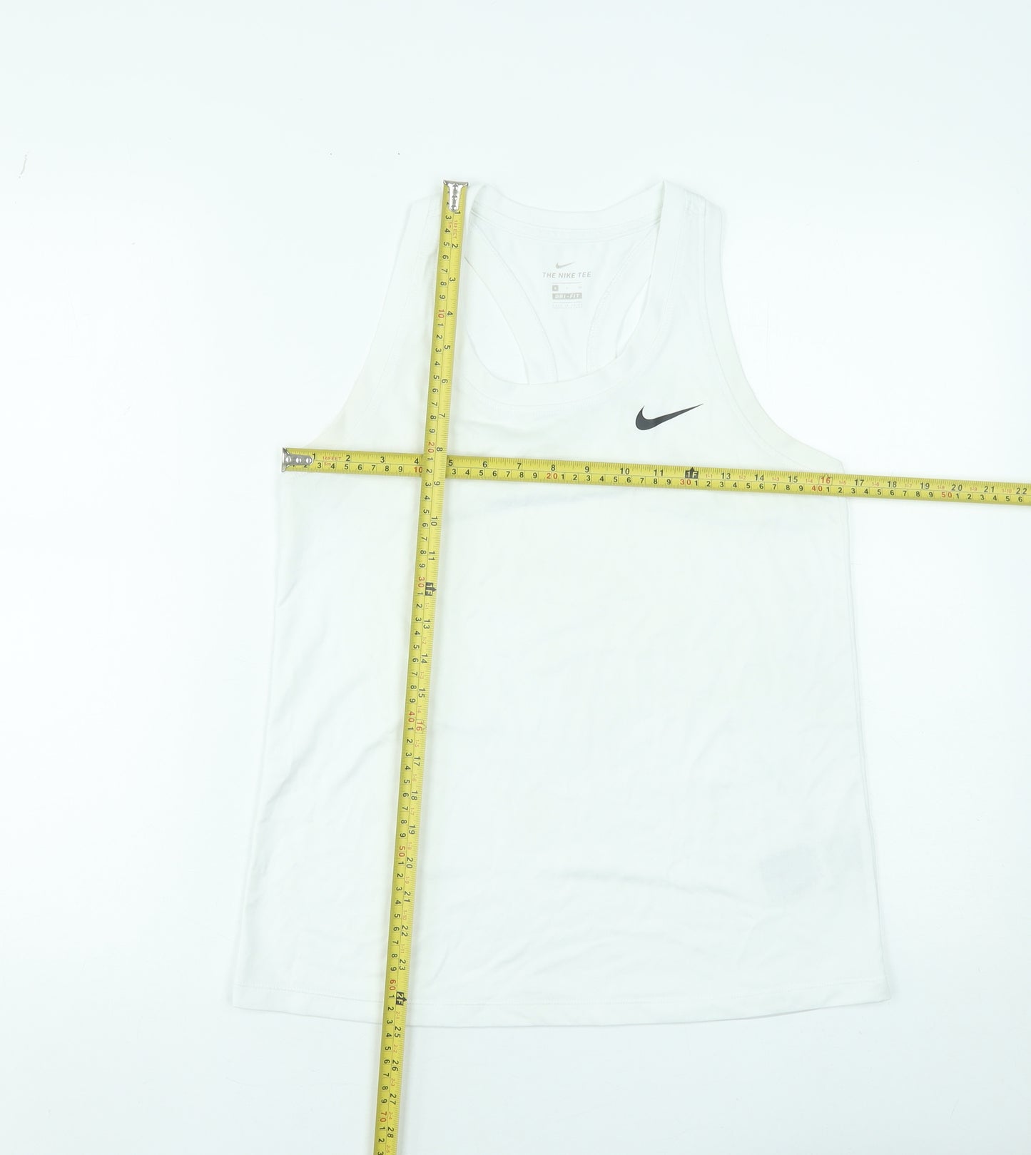 Nike Women's White Dri-Fit Racerback Tank Top Size S Activewear