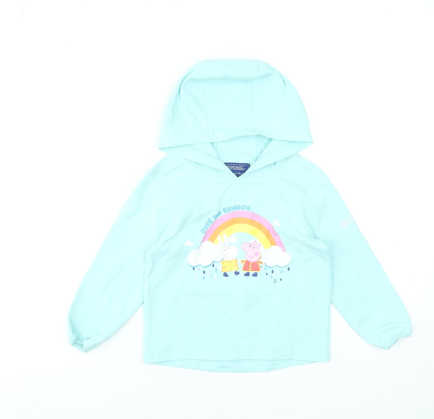 Regatta Girls Blue Peppa Pig Pullover Hoodie 3-4 Years Lightweight Cotton Blend