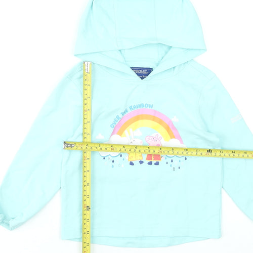 Regatta Girls Blue Peppa Pig Pullover Hoodie 3-4 Years Lightweight Cotton Blend