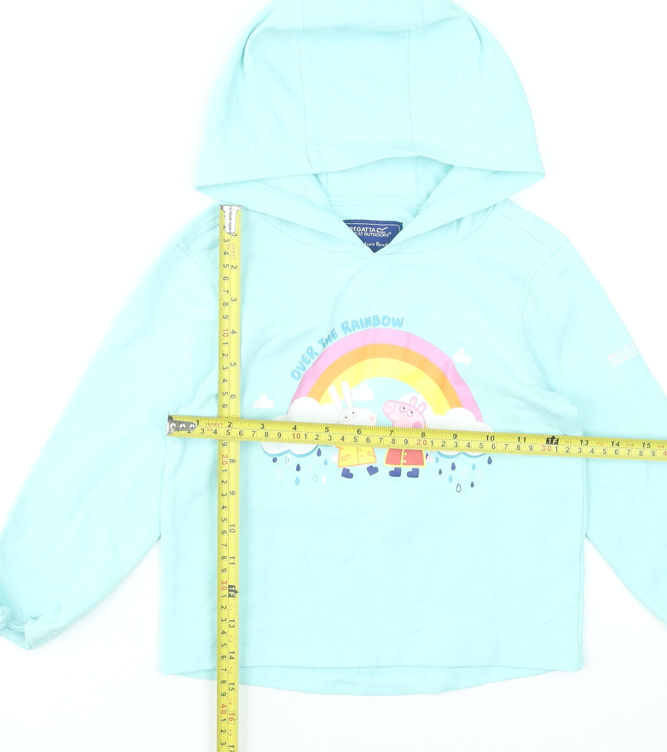 Regatta Girls Blue Peppa Pig Pullover Hoodie 3-4 Years Lightweight Cotton Blend