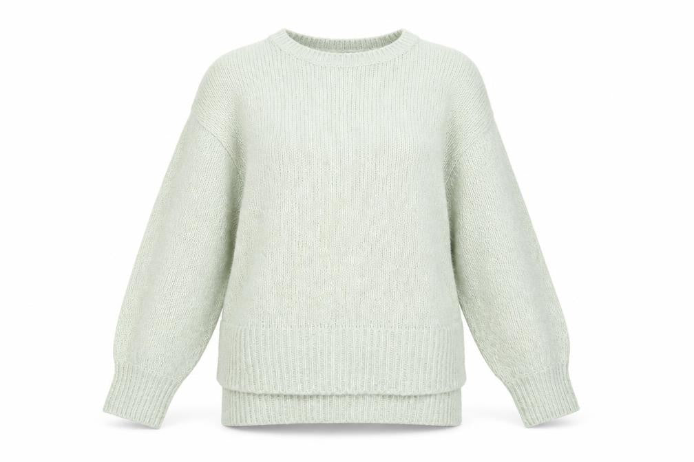 Front view of New Look Women Beige Knit Crew Neck jumper M