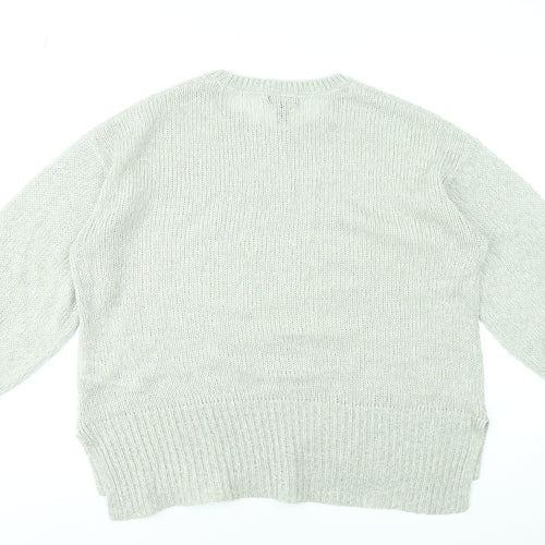 New Look Women Beige Knit Crew Neck Pullover Jumper M