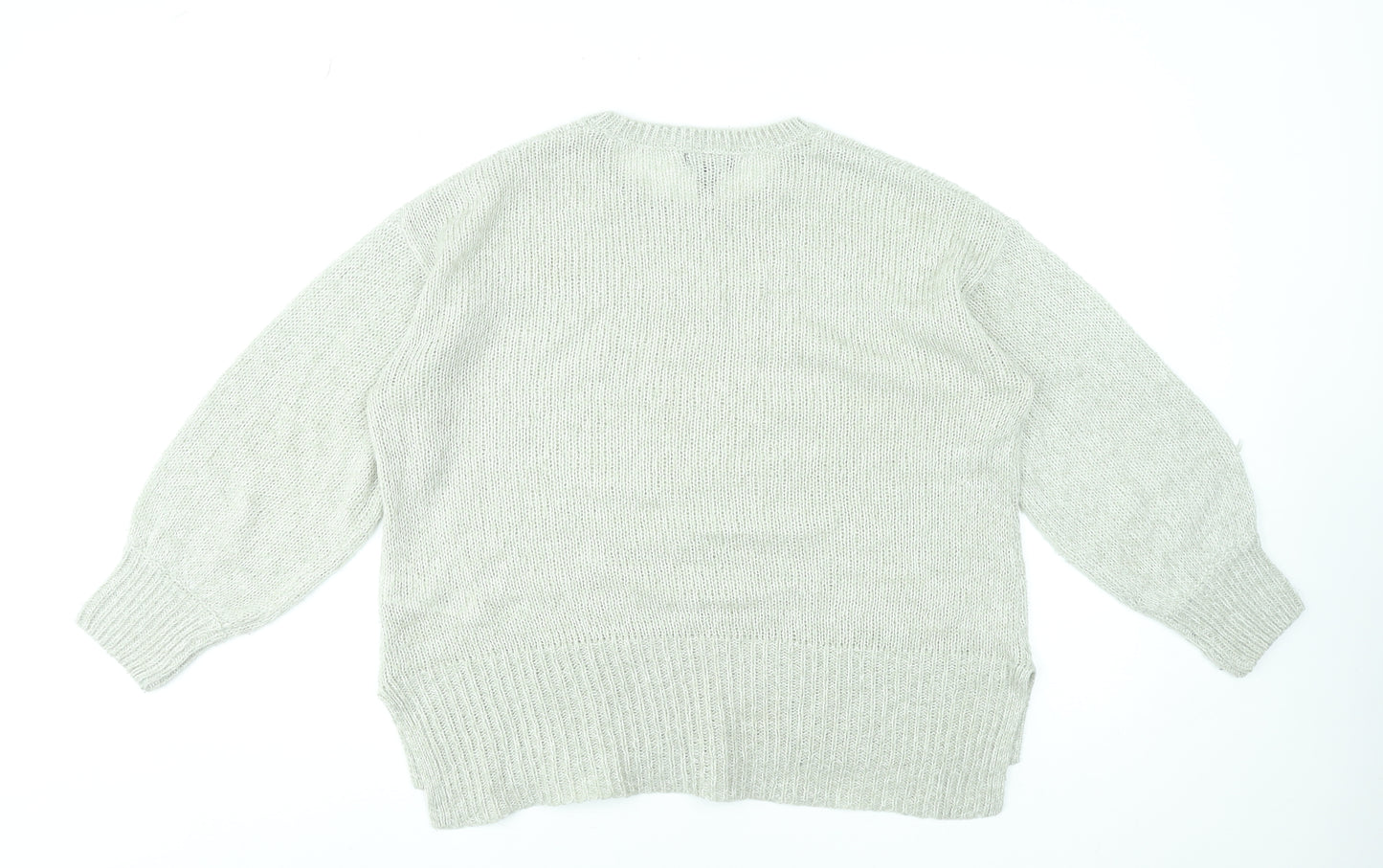 New Look Women Beige Knit Crew Neck Pullover Jumper M