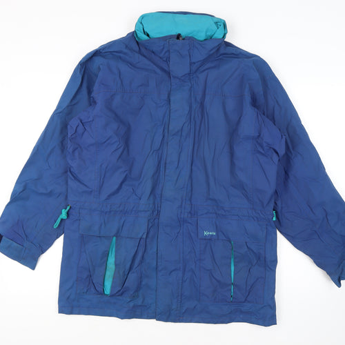 Keela Men’s Blue M Parka Jacket Water Resistant Hooded Outdoor Coat
