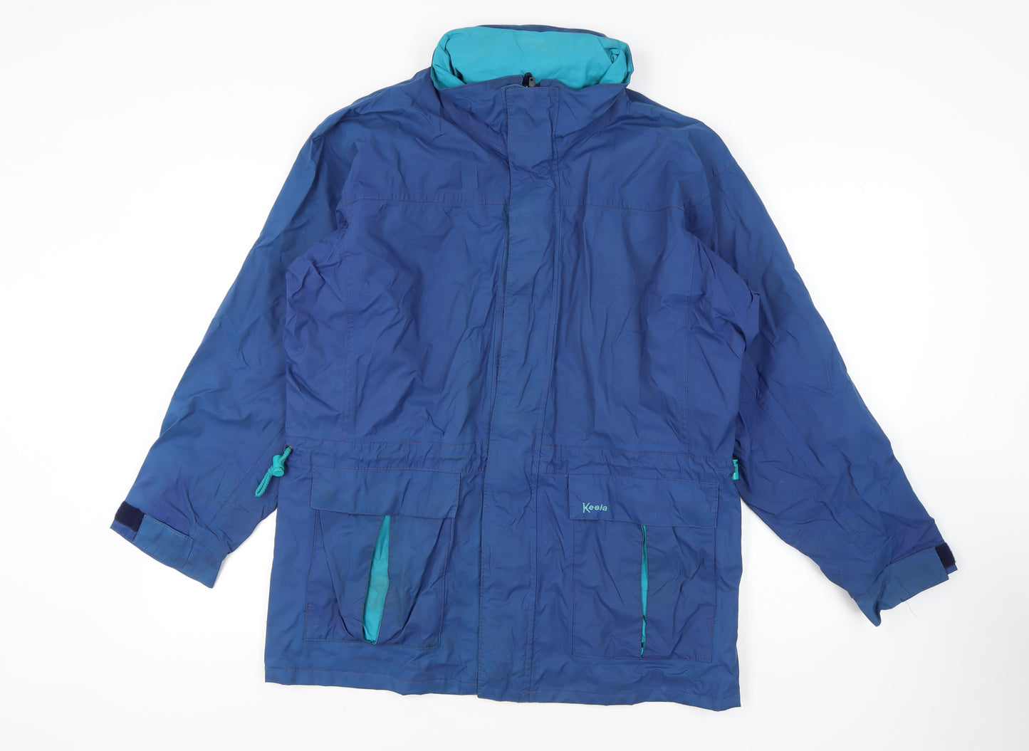 Keela Men’s Blue M Parka Jacket Water Resistant Hooded Outdoor Coat