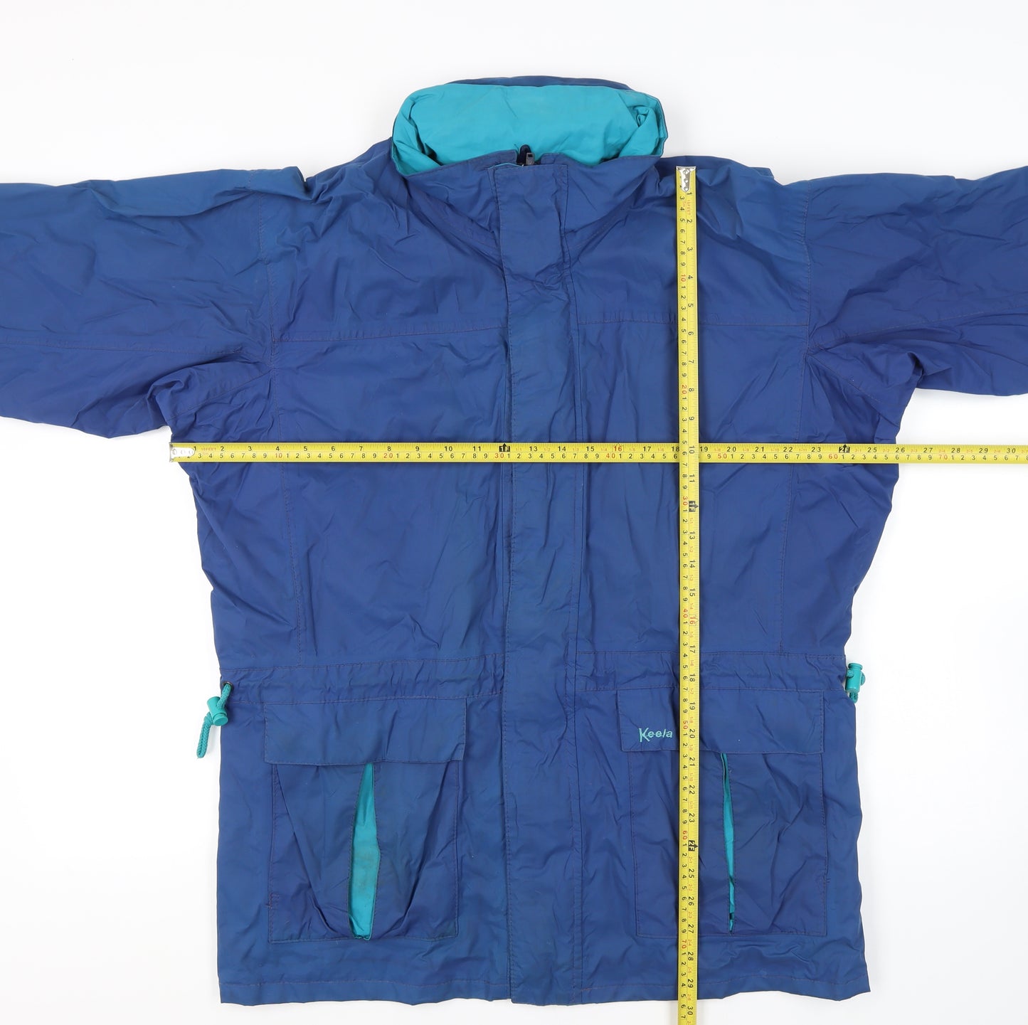 Keela Men’s Blue M Parka Jacket Water Resistant Hooded Outdoor Coat