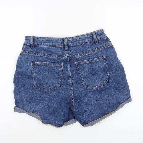 Dunnes Women’s Blue Denim Mom Shorts Size 12 High Waist