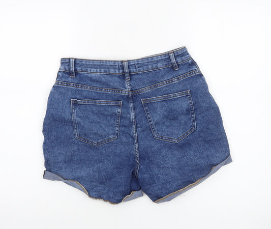 Dunnes Women’s Blue Denim Mom Shorts Size 12 High Waist